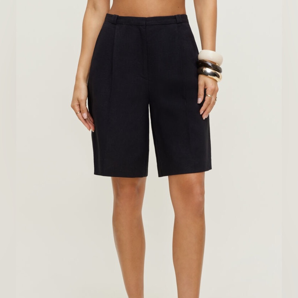 Addition Elle Women's Black linen and viscose Shorts size 18
